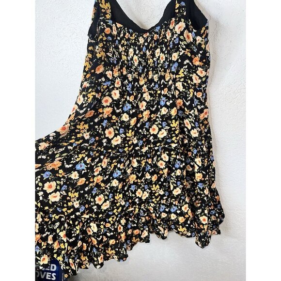Forever 21 Floral Dress Fit & Flare Mini Size Large Lined Ditsy Floral Summer 1B - Picture 10 of 12
